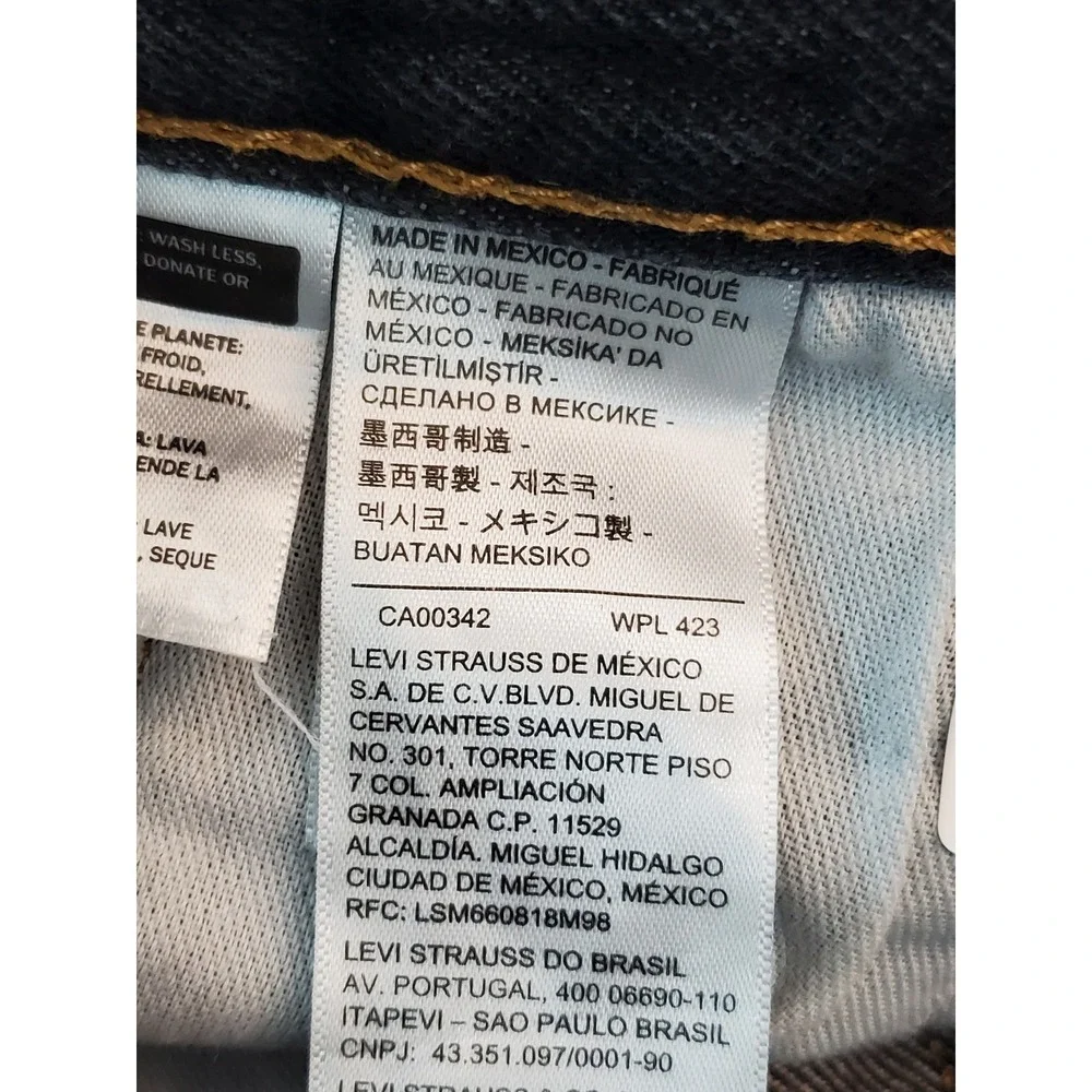 Levi's 501 Men Jeans 32X32 Dark Blue Denim Original‎ Fit Straight Leg 28